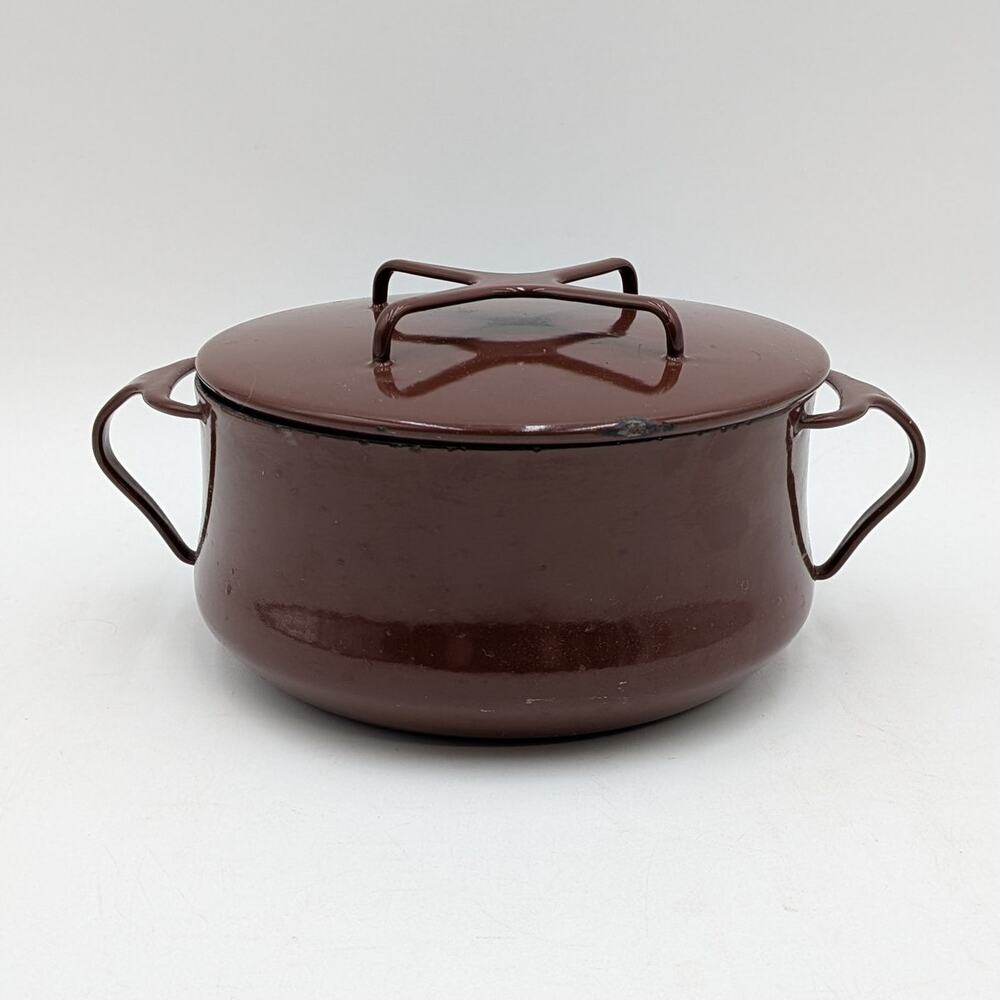 Dansk France IHQ Kobenstyle Chocolate Brown 2 Qt Enamel Dutch Oven Pot with Lid